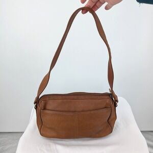 Fossil 75082 Genuine Leather Shoulder Bag Brown‎ Organizer Purse
